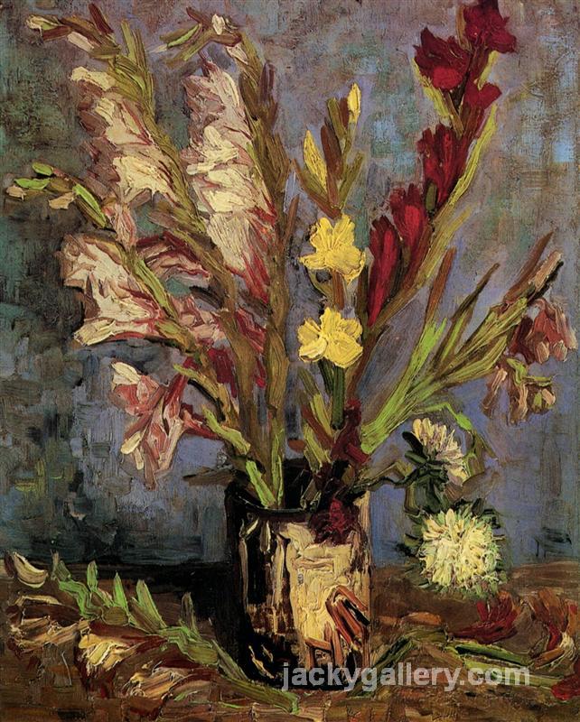Vase with Gladioli, Van Gogh painting